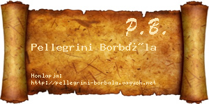 Pellegrini Borbála névjegykártya